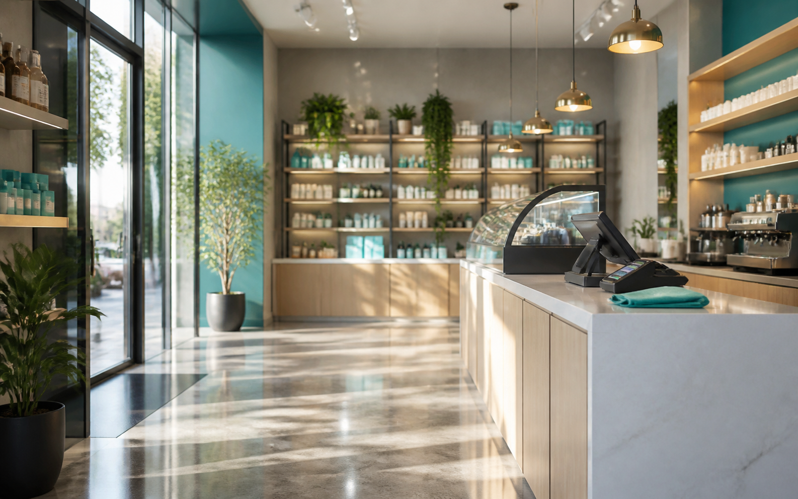Commerce propre et accueillant