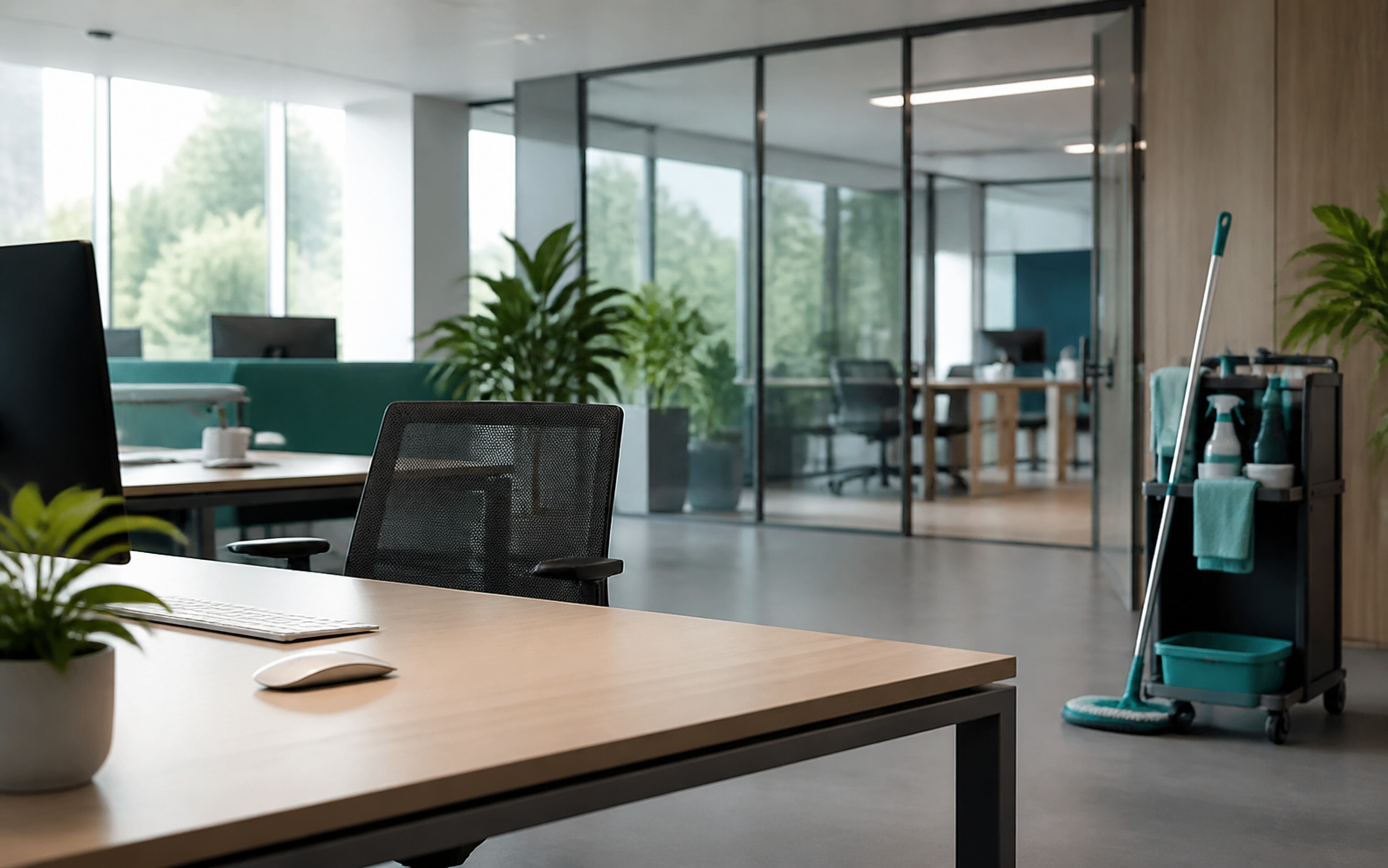 Bureau moderne propre et lumineux