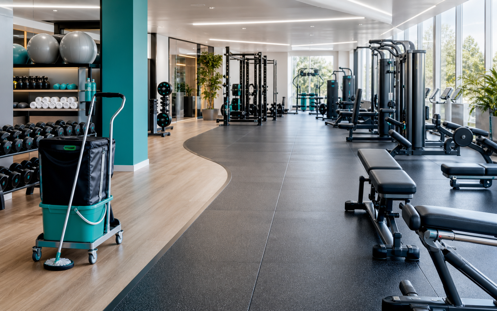 Centre sportif propre et hygiénique